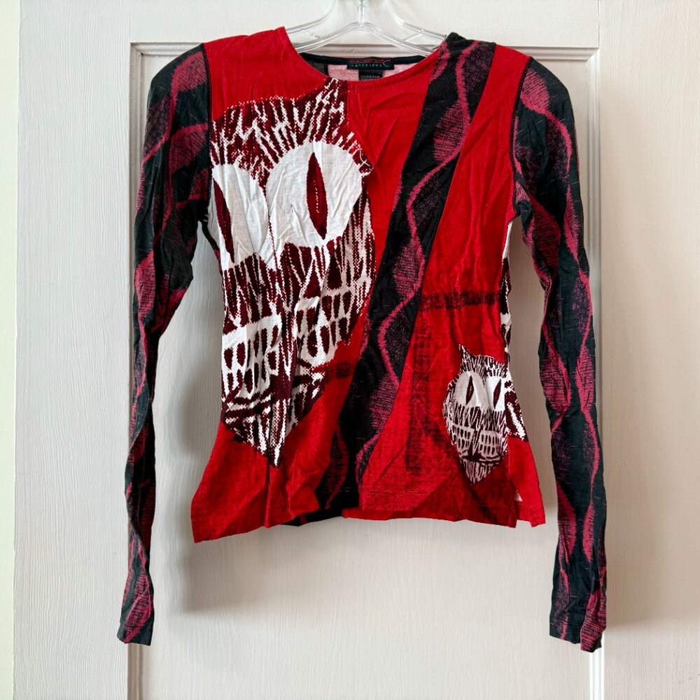 Custo Barcelona | Vintage Owl Graphic Top - Sz 2